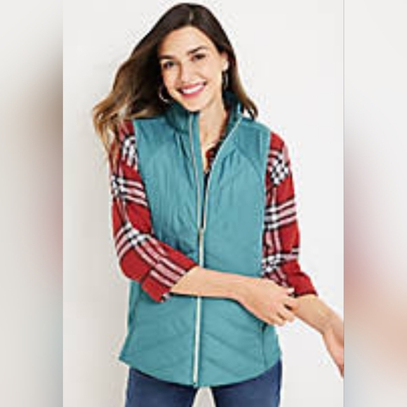 Maurices Jackets & Blazers - Maurices Active Quilted Puffer Vest in Wanderlust Teal, Size XXL